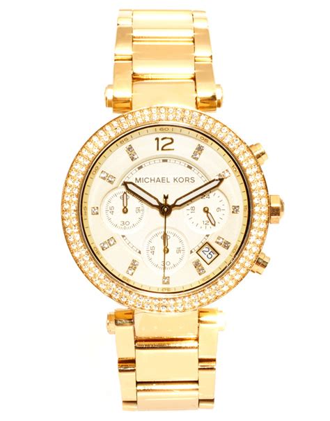 michael kors oversized gold-tone watch|michael kors watch gold women's.